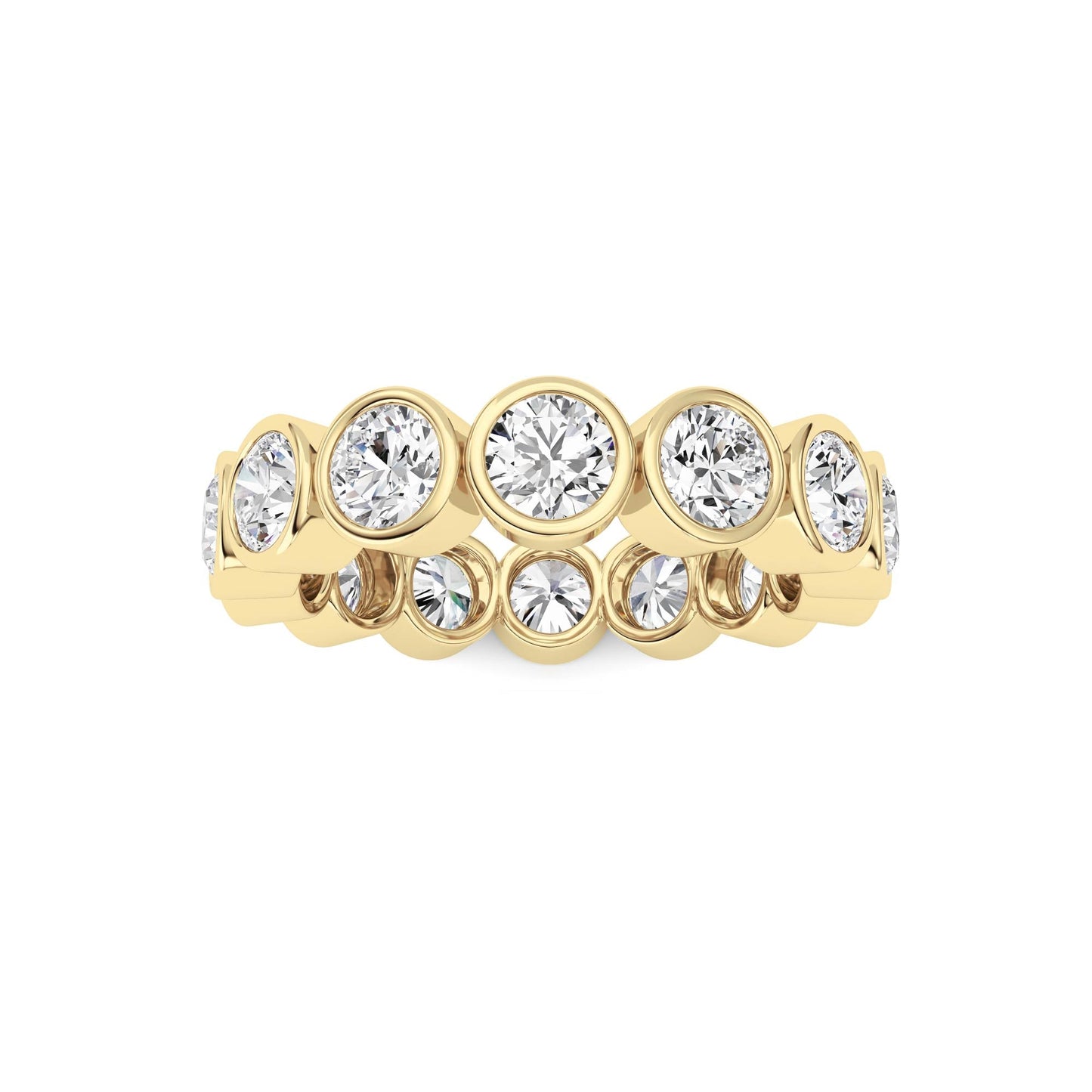 3.1Cttw Round Shaped Lab Grown Diamond (F/VS) Eternity Band Ring in 14K Gold
