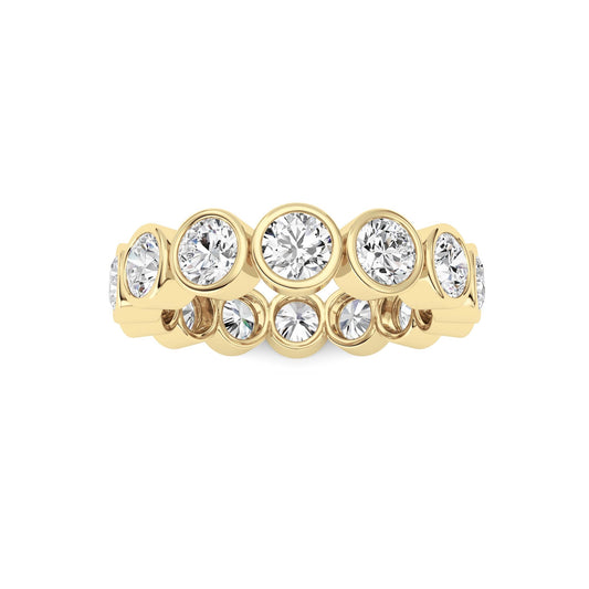3.1Cttw Round Shaped Lab Grown Diamond (F/VS) Eternity Band Ring in 14K Gold