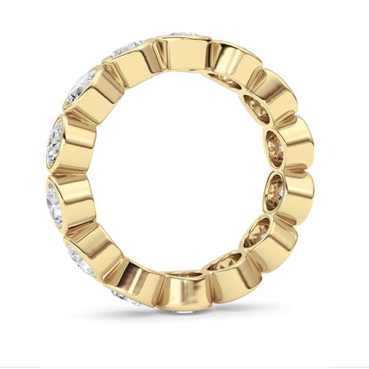 3.1Cttw Round Shaped Lab Grown Diamond (F/VS) Eternity Band Ring in 14K Gold