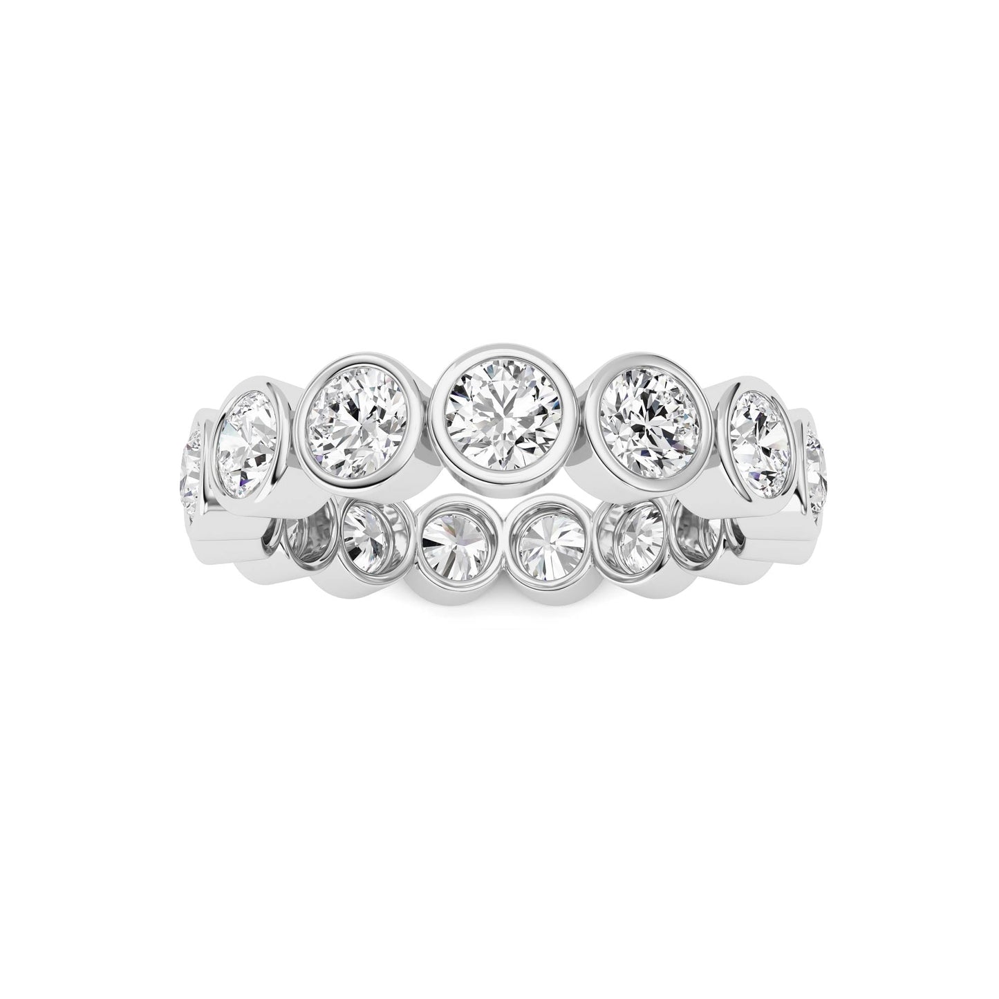 3.3Cttw Round Shaped Lab Grown Diamond (F/VS) Eternity Band Ring in 14K Gold