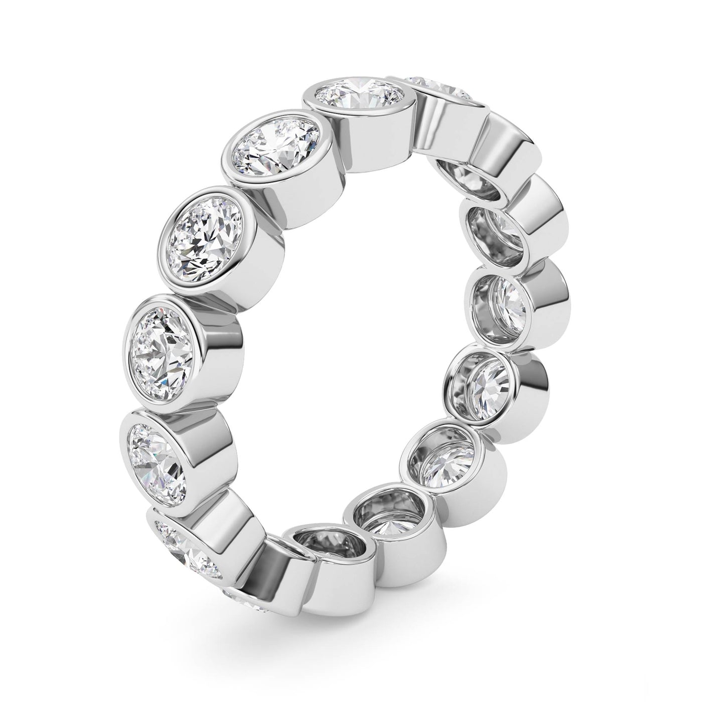 3.3Cttw Round Shaped Lab Grown Diamond (F/VS) Eternity Band Ring in 14K Gold