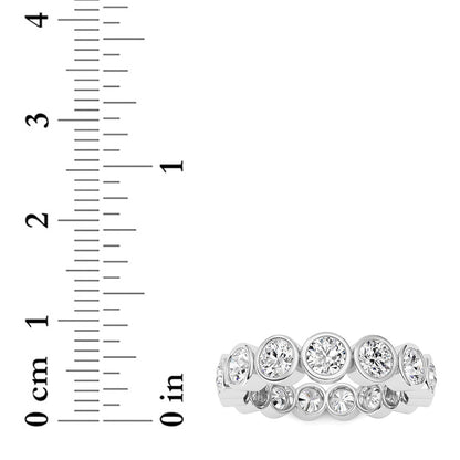 3.3Cttw Round Shaped Lab Grown Diamond (F/VS) Eternity Band Ring in 14K Gold