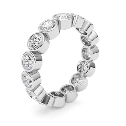 3.3Cttw Round Shaped Lab Grown Diamond (F/VS) Eternity Band Ring in 14K Gold
