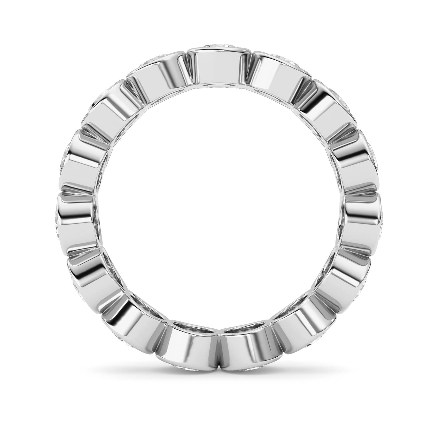 3.3Cttw Round Shaped Lab Grown Diamond (F/VS) Eternity Band Ring in 14K Gold