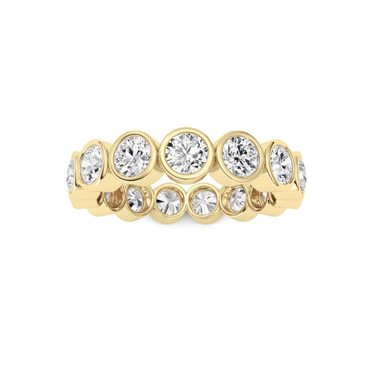3.3Cttw Round Shaped Lab Grown Diamond (F/VS) Eternity Band Ring in 14K Gold