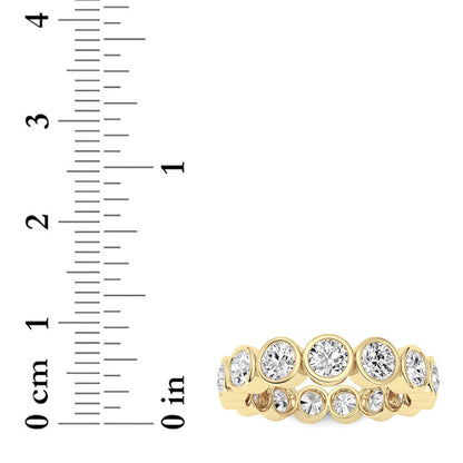 3.3Cttw Round Shaped Lab Grown Diamond (F/VS) Eternity Band Ring in 14K Gold