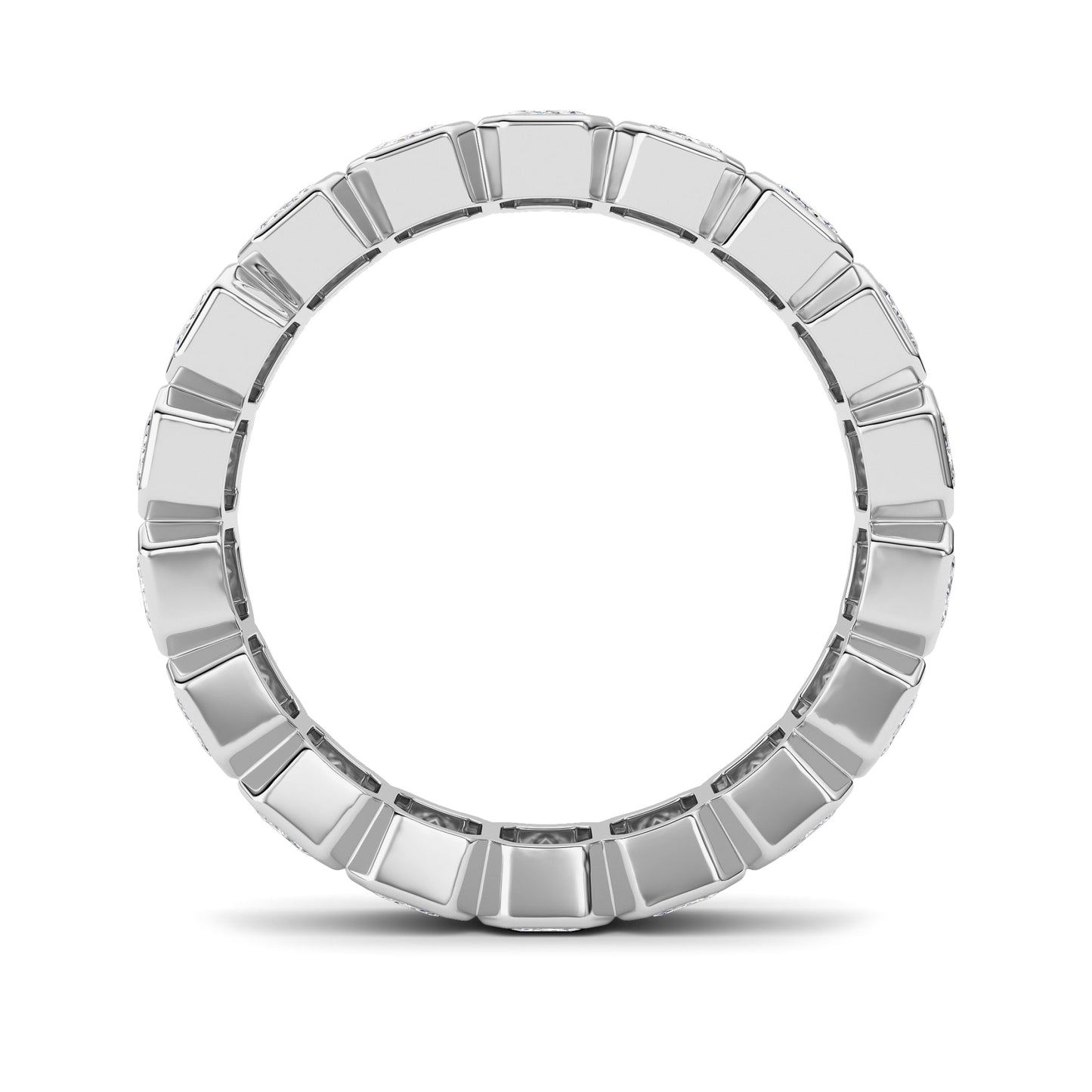 4.5Cttw Emerald Shaped Lab Grown Diamond (F/VS) Eternity Band Ring in 14K Gold