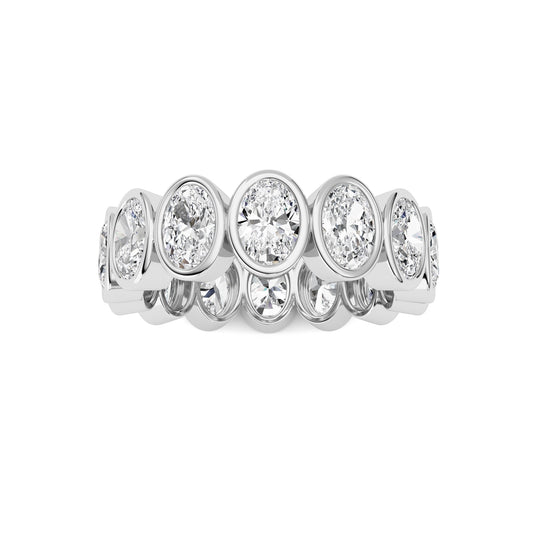 3.5Cttw Oval Shaped Lab Grown Diamond (F/VS) Eternity Band Ring in 14K Gold