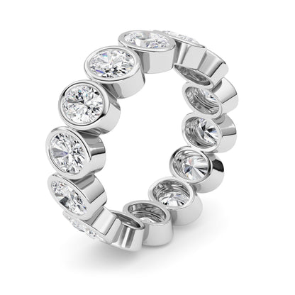 3.5Cttw Oval Shaped Lab Grown Diamond (F/VS) Eternity Band Ring in 14K Gold
