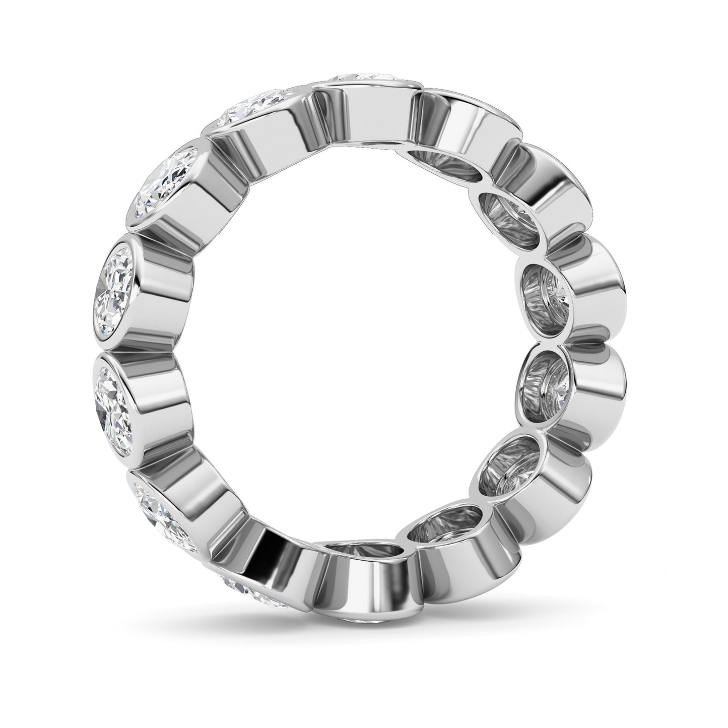 3.5Cttw Oval Shaped Lab Grown Diamond (F/VS) Eternity Band Ring in 14K Gold