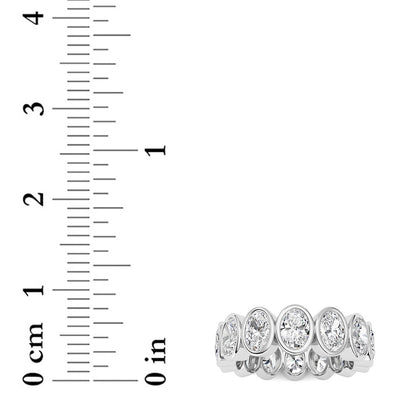 3.5Cttw Oval Shaped Lab Grown Diamond (F/VS) Eternity Band Ring in 14K Gold