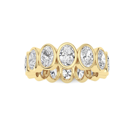 3.5Cttw Oval Shaped Lab Grown Diamond (F/VS) Eternity Band Ring in 14K Gold
