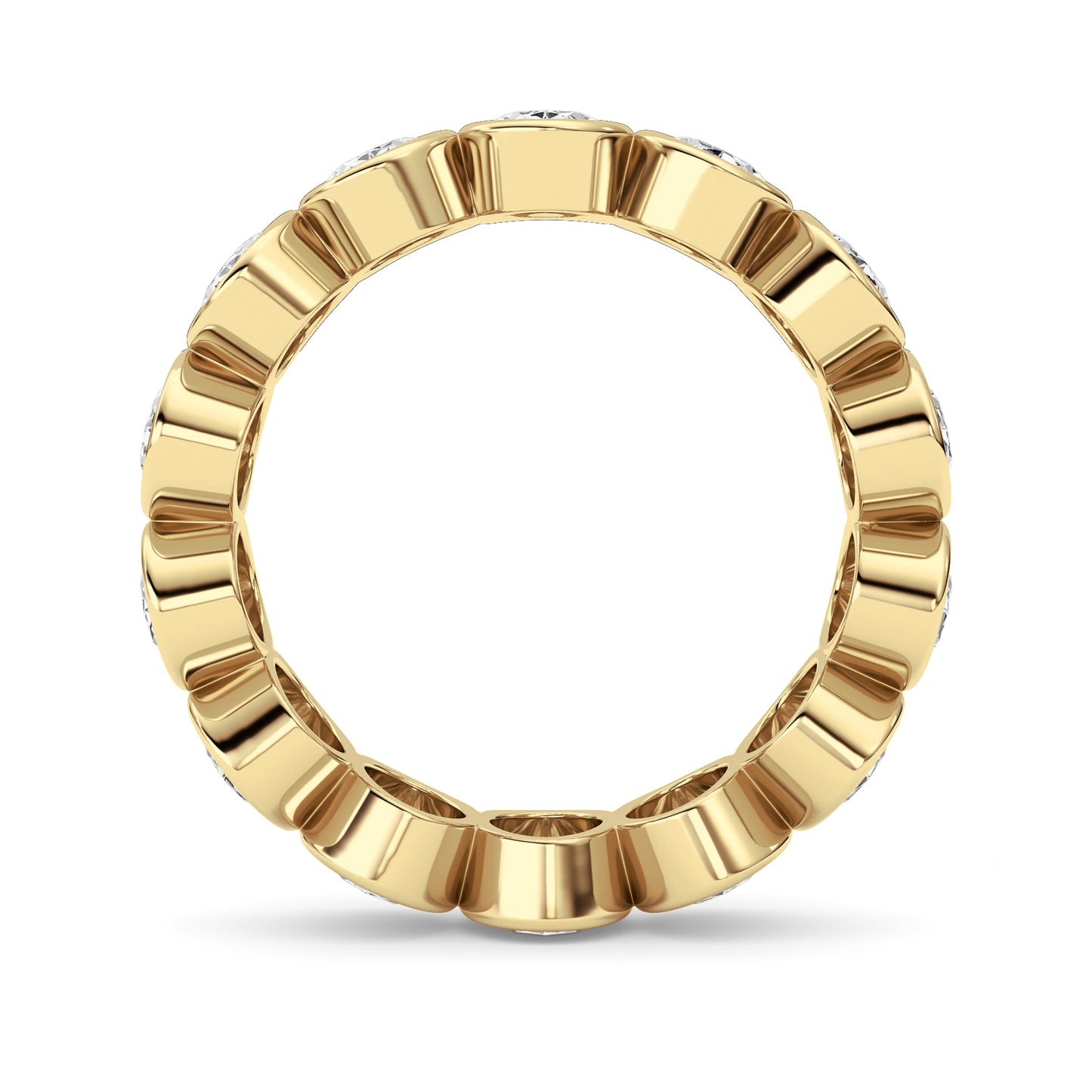 3.5Cttw Oval Shaped Lab Grown Diamond (F/VS) Eternity Band Ring in 14K Gold