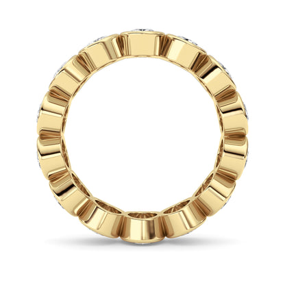 3.5Cttw Oval Shaped Lab Grown Diamond (F/VS) Eternity Band Ring in 14K Gold
