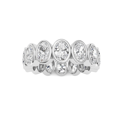 3.5Cttw Oval Shaped Lab Grown Diamond (F/VS) Eternity Band Ring in 14K Gold