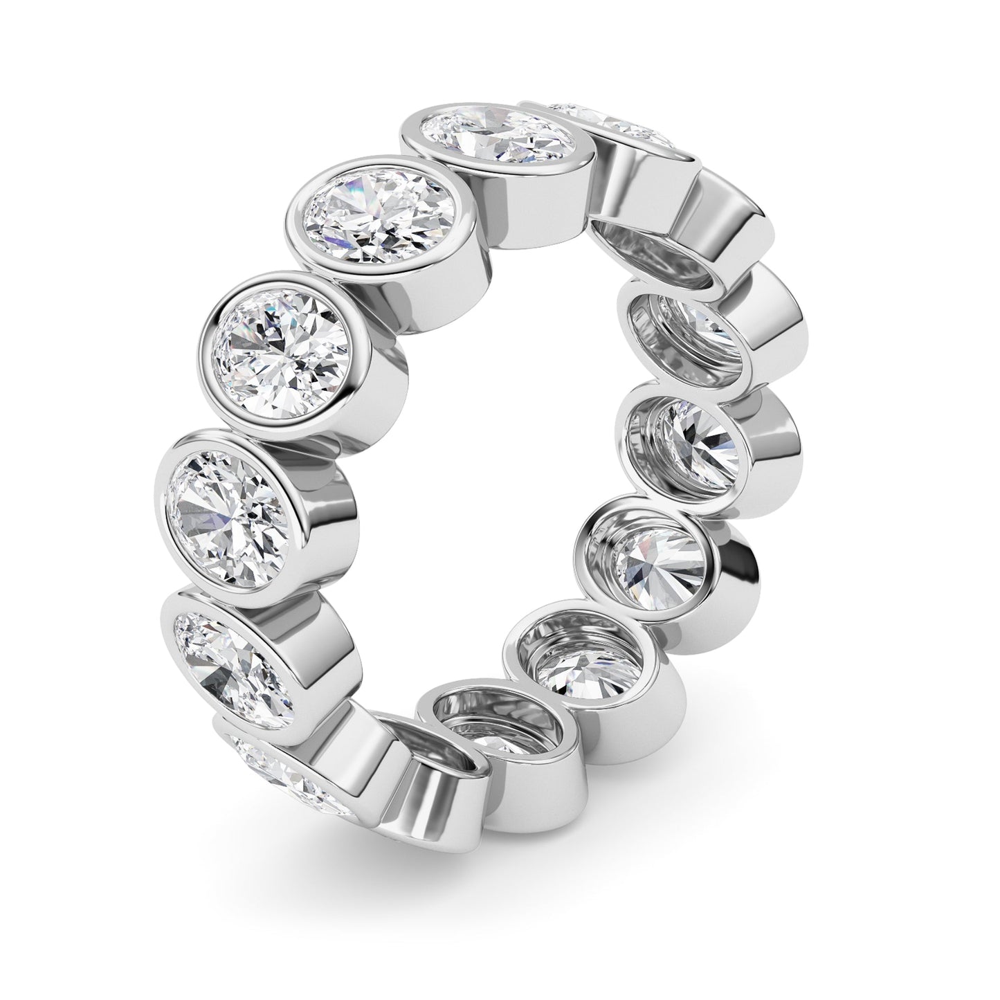 3.5Cttw Oval Shaped Lab Grown Diamond (F/VS) Eternity Band Ring in 14K Gold