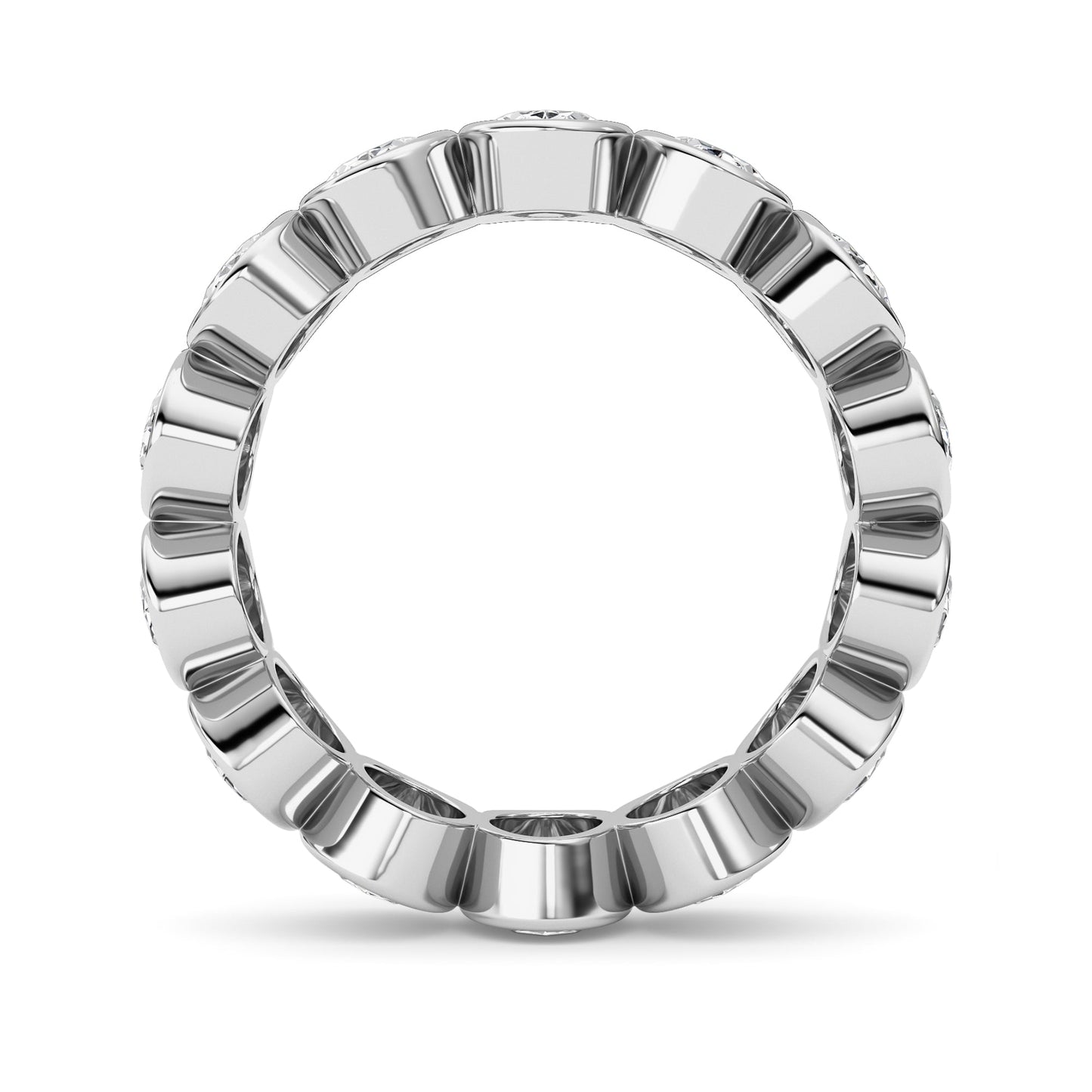 3.5Cttw Oval Shaped Lab Grown Diamond (F/VS) Eternity Band Ring in 14K Gold