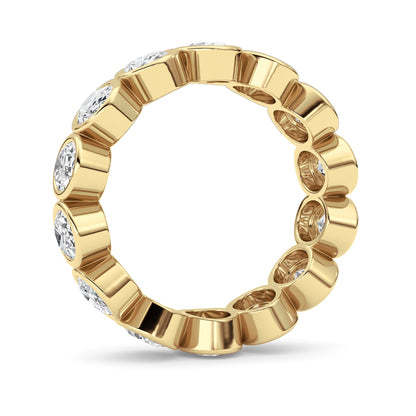 3.5Cttw Oval Shaped Lab Grown Diamond (F/VS) Eternity Band Ring in 14K Gold