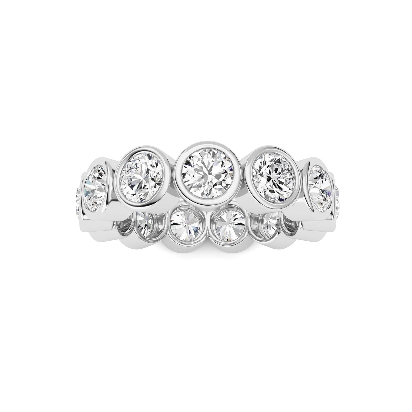 3.2Cttw Round Shaped Lab Grown Diamond (F/VS) Eternity Band Ring in 14K Gold