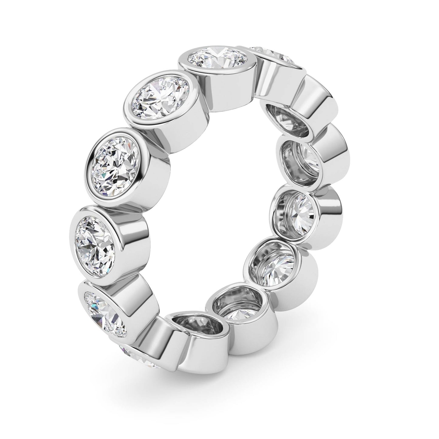 3.2Cttw Round Shaped Lab Grown Diamond (F/VS) Eternity Band Ring in 14K Gold