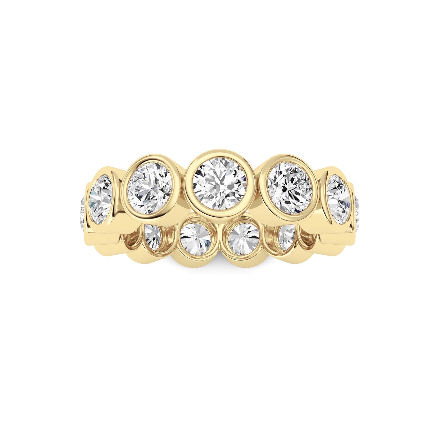 3.2Cttw Round Shaped Lab Grown Diamond (F/VS) Eternity Band Ring in 14K Gold
