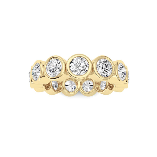 3.2Cttw Round Shaped Lab Grown Diamond (F/VS) Eternity Band Ring in 14K Gold