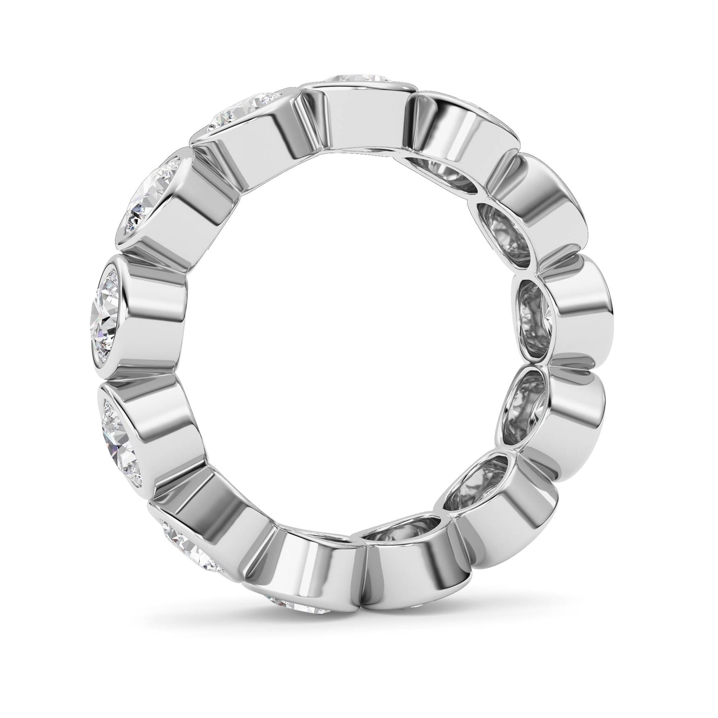 3.2Cttw Round Shaped Lab Grown Diamond (F/VS) Eternity Band Ring in 14K Gold