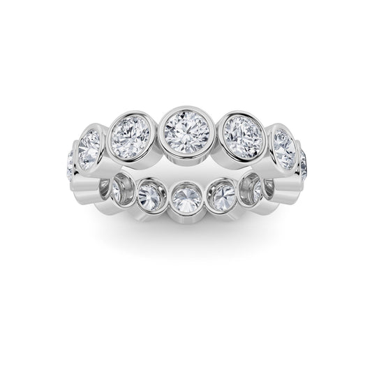 3.5Cttw Round Shaped Lab Grown Diamond (F/VS) Eternity Band Ring in 14K Gold