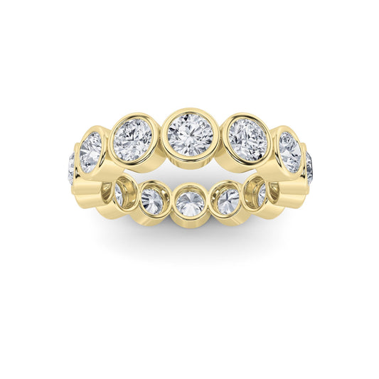 3.5Cttw Round Shaped Lab Grown Diamond (F/VS) Eternity Band Ring in 14K Gold
