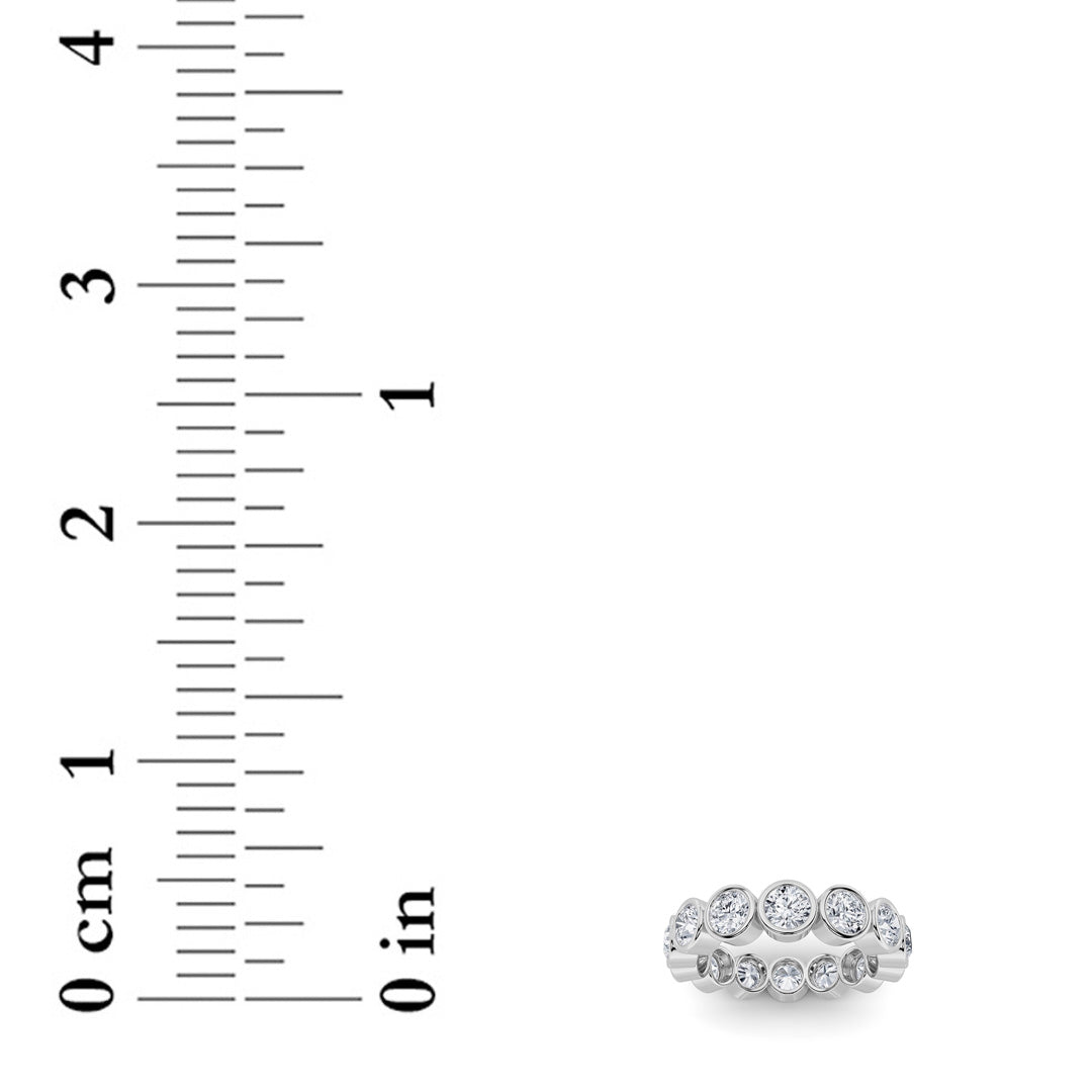 3.5Cttw Round Shaped Lab Grown Diamond (F/VS) Eternity Band Ring in 14K Gold