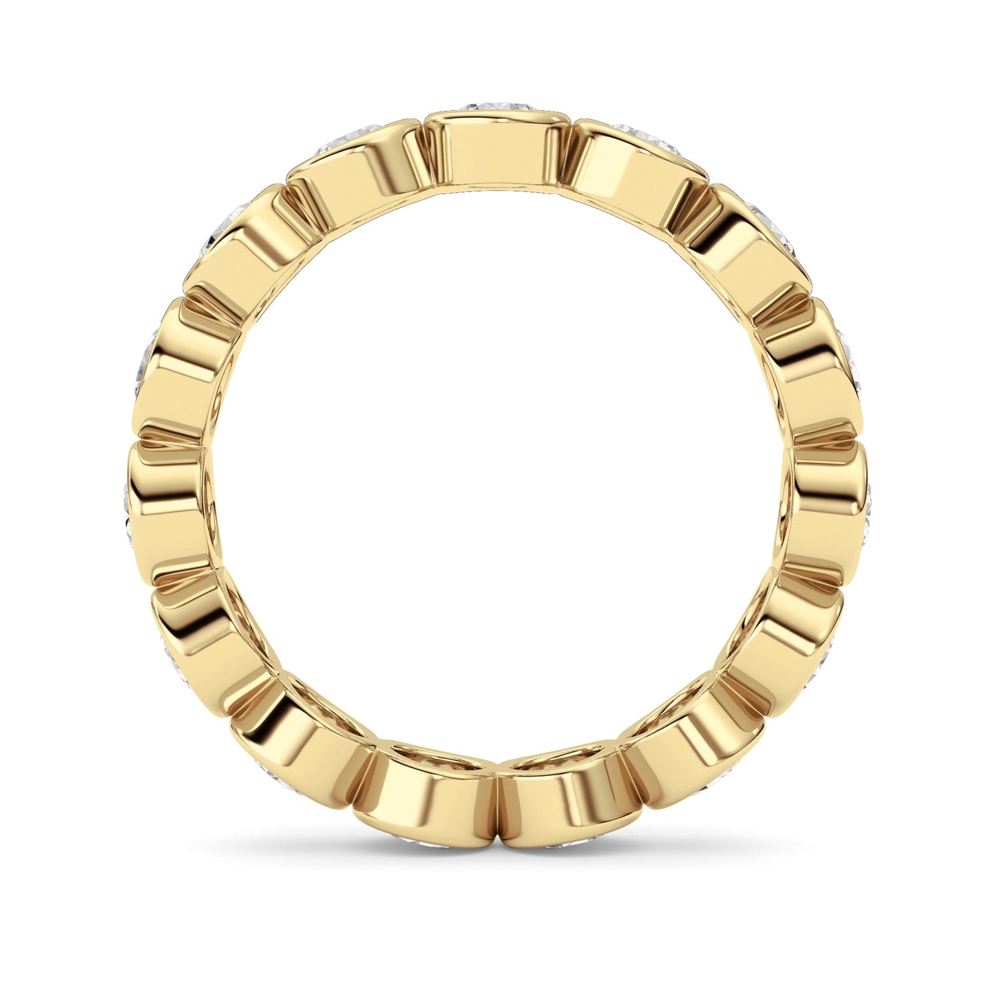 3.8Cttw Round Shaped Lab Grown Diamond (F/VS) Eternity Band Ring in 14K Gold