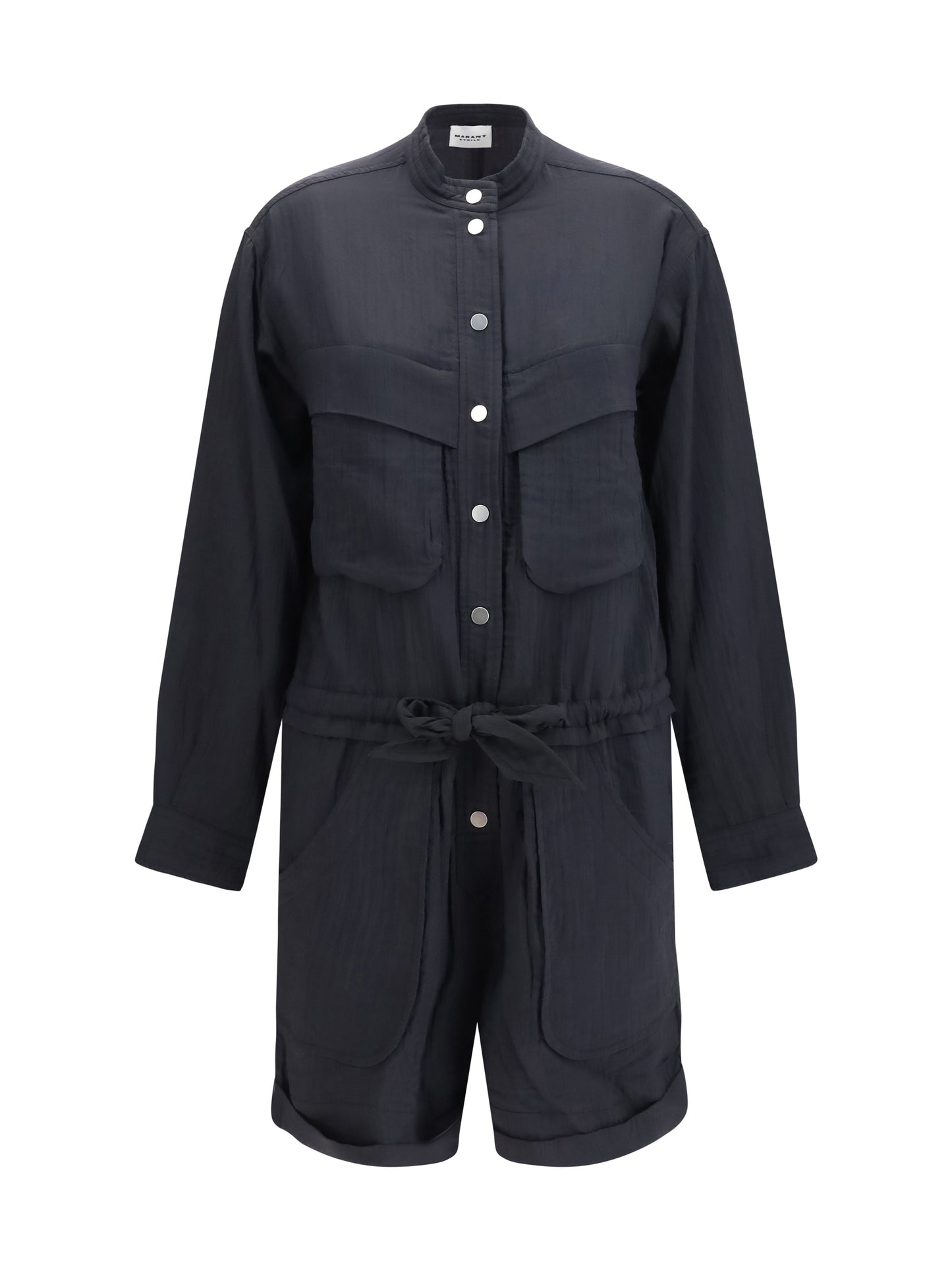 Jumpsuit Short Cotton-Blend Black