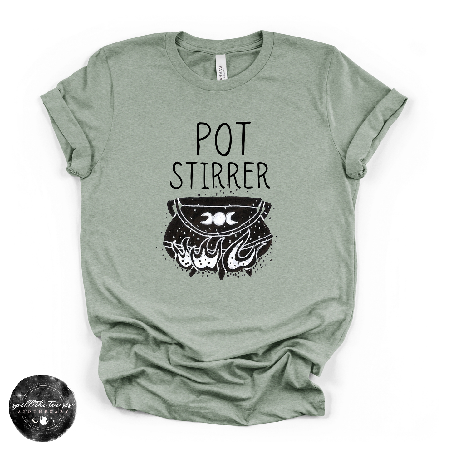 Pot Stirrer Tee (BLACK DESIGN) | Funny Witchy Graphic T-Shirt