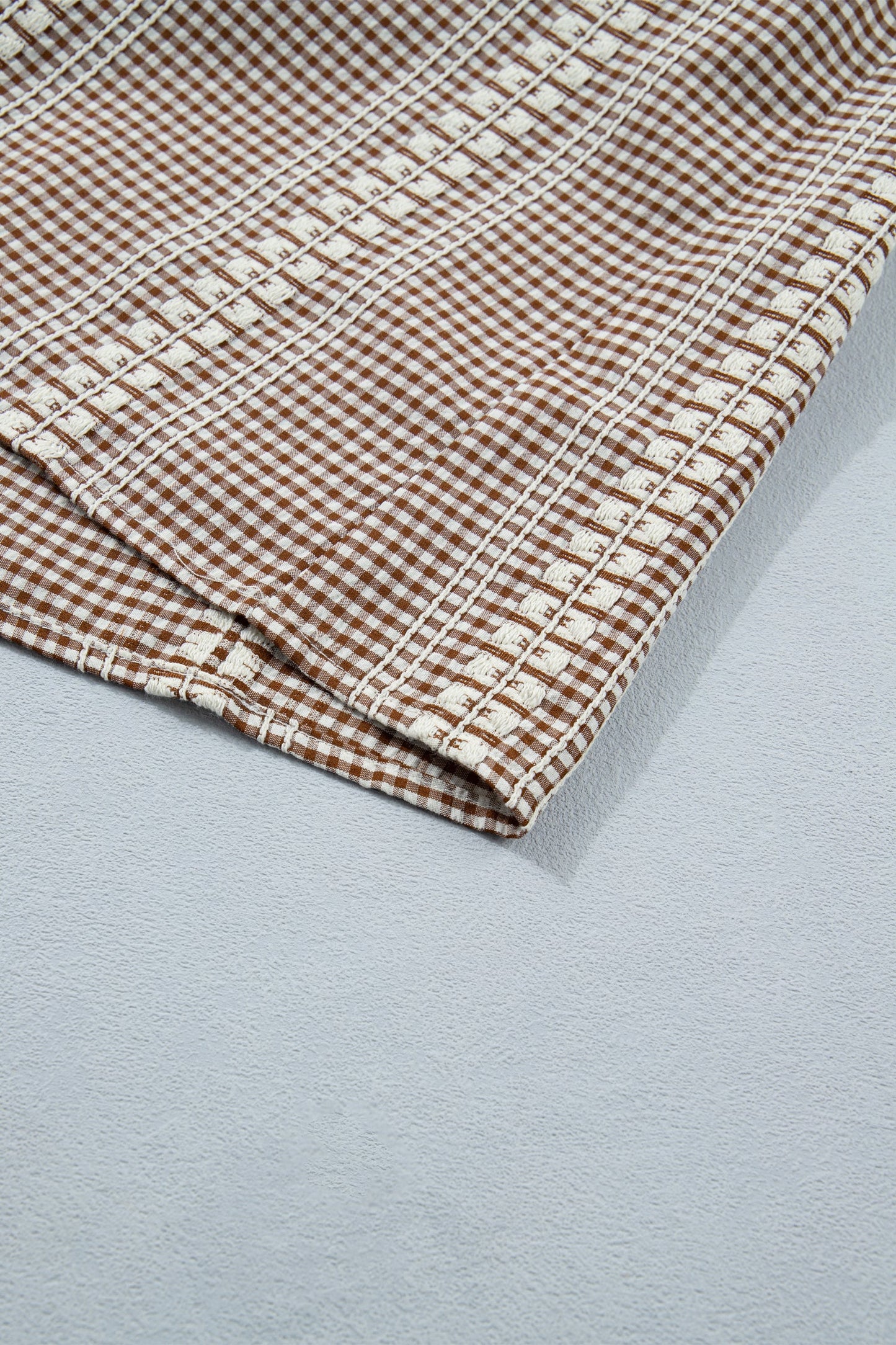 Threaded Pear Maggie Puff Sleeve Gingham Blouse