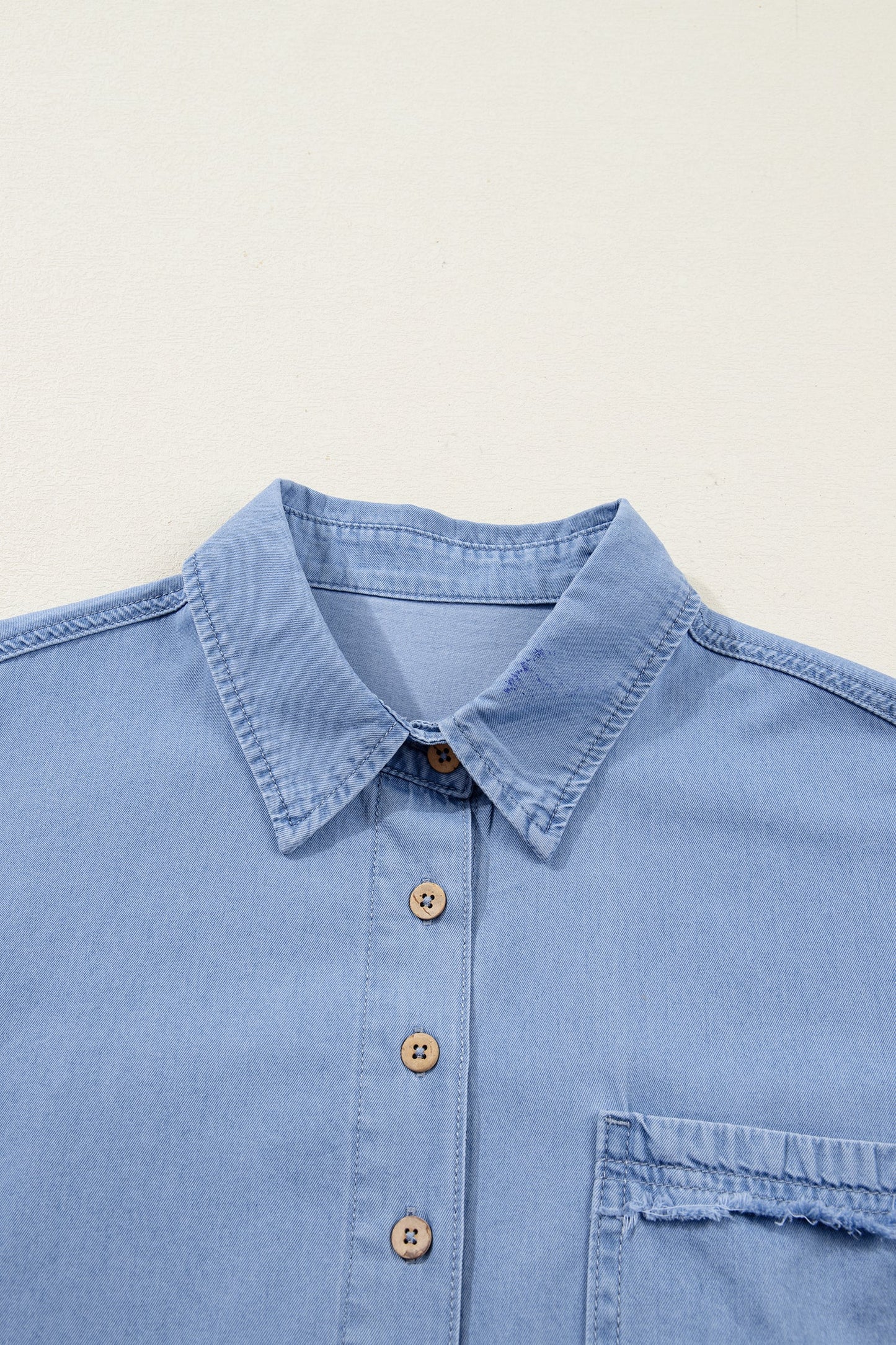 Threaded Pear Londyn Bracelet Sleeve Chambray Shirt