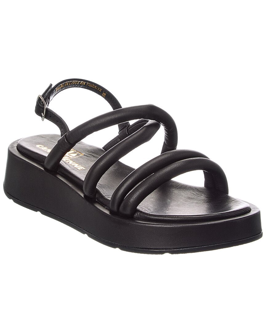 1 Black leather-
