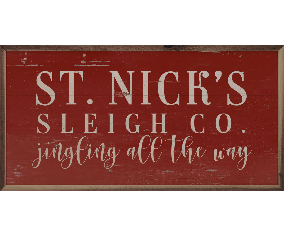 Kendrick Home St. Nick's Sleigh Co. Red