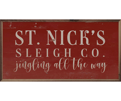 Kendrick Home St. Nick's Sleigh Co. Red