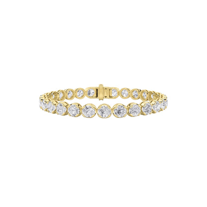 Round Shaped Lab Grown Diamond (F/VS) Bracelet in 14K Gold