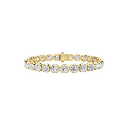 Round Shaped Lab Grown Diamond (F/VS) Bracelet in 14K Gold
