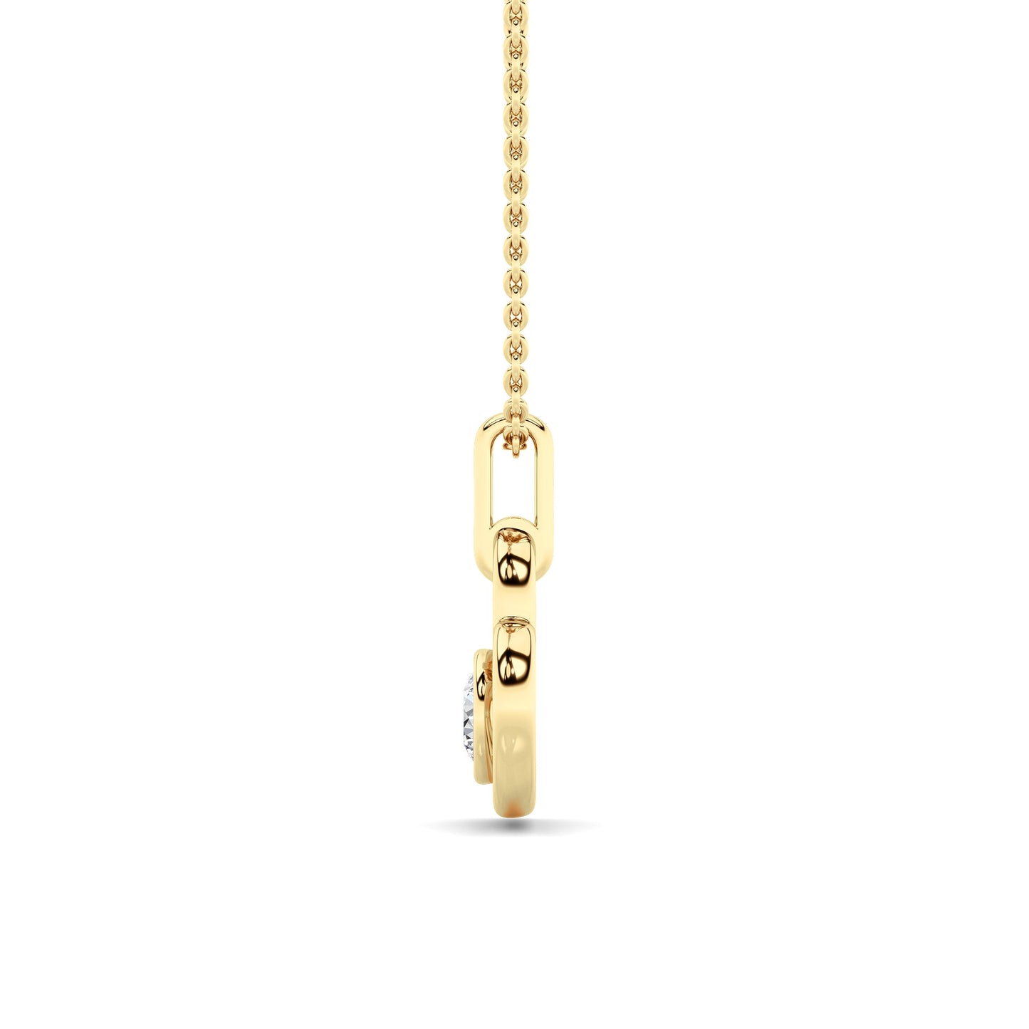 0.33ct Round Lab Grown Diamond (F/VS ) Heart Pendant in 14K Yellow Gold