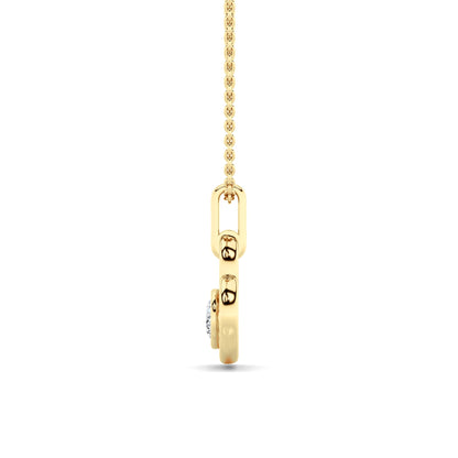 0.33ct Round Lab Grown Diamond (F/VS ) Heart Pendant in 14K Yellow Gold