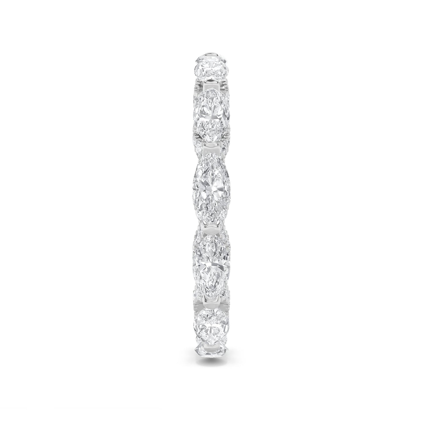 2.5Cttw Marquise Shaped Lab Grown Diamond (F/VS) Eternity Band Ring in 14K Gold