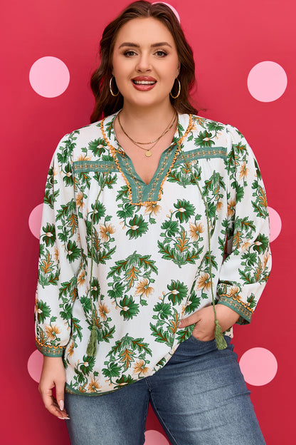 Threaded Pear Kira 3 4 Sleeve PLUS Blouse
