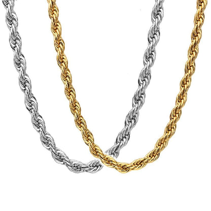 Twisted Rope Chain Necklace