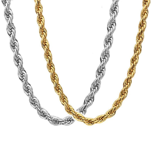Twisted Rope Chain Necklace