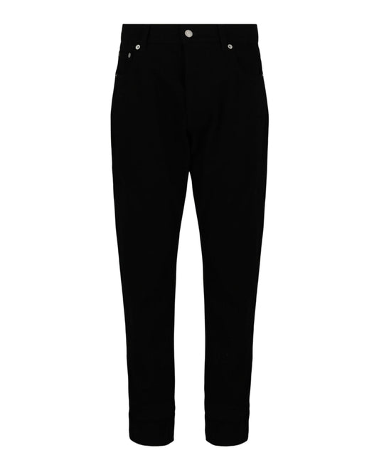 Alexander McQueen Logo Embroidered Jeans