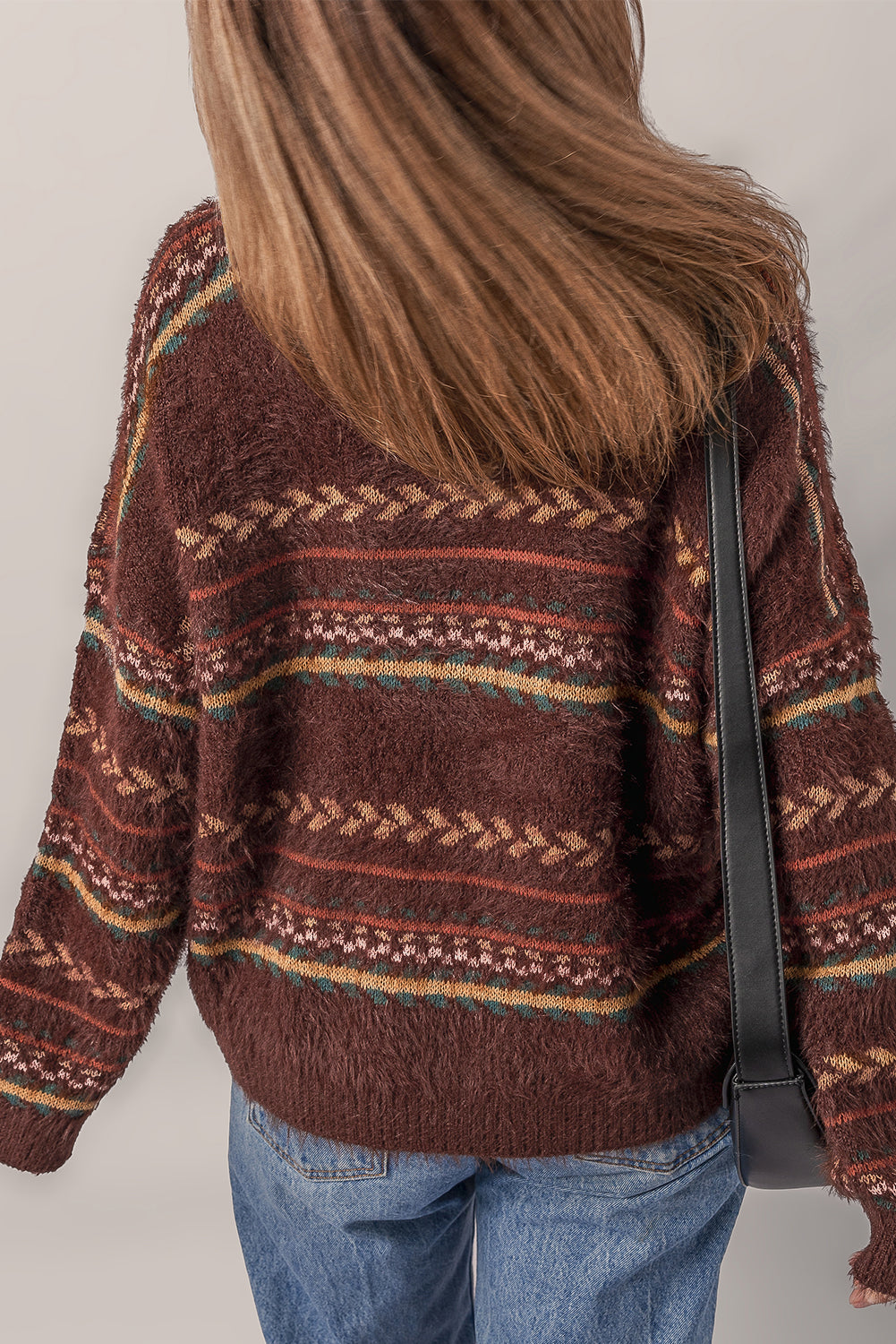 Threaded Pear Madison Knitted Drop Shoulder Sweater