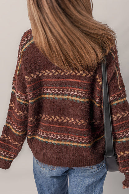 Threaded Pear Madison Knitted Drop Shoulder Sweater