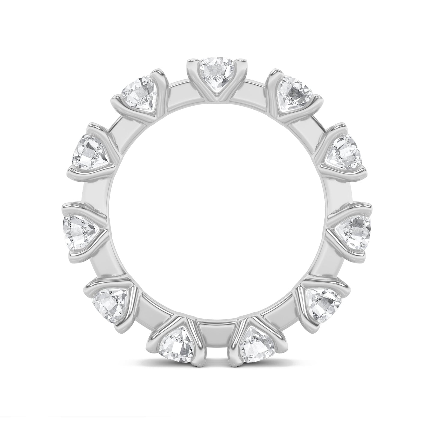 3Cttw Round Shaped Lab Grown Diamond (F/VS) Eternity Band Ring in 14K Gold